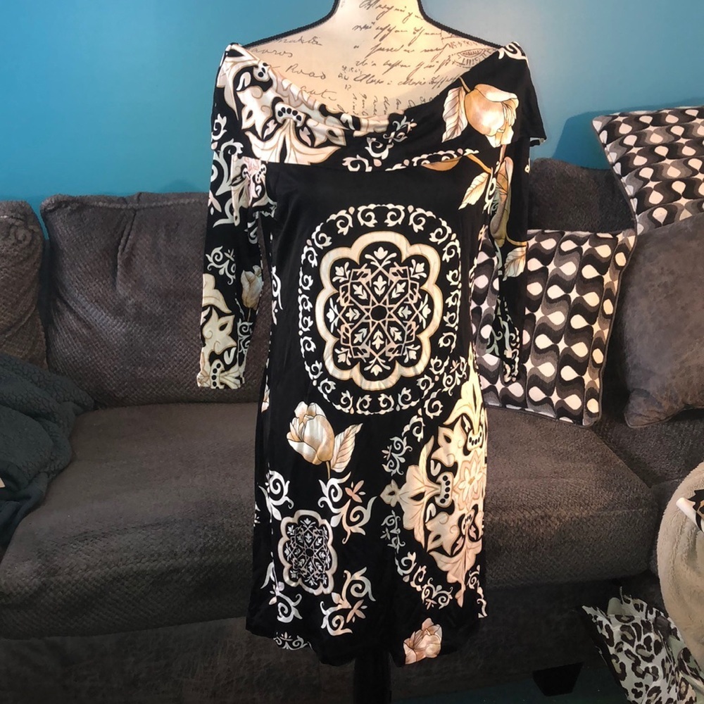 LAST CHANCE 💄 WHBM 3/4 Sleeve Off the Shoulder Shift Dress, size large